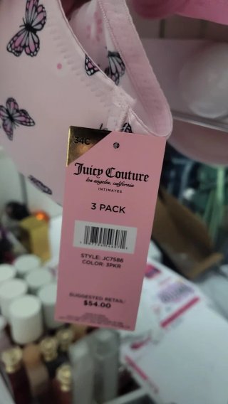 Pack 3 Sujetadores Juicy Couture Talla 34C