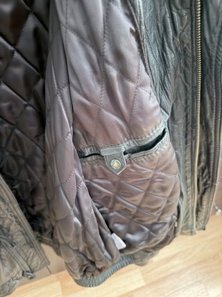 Chaqueta Piel Ovino Negra Vintage Talla 56