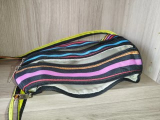 Borsa a righe multicolore 23x20 cm
