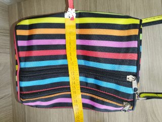 Borsa a righe multicolore 23x20 cm