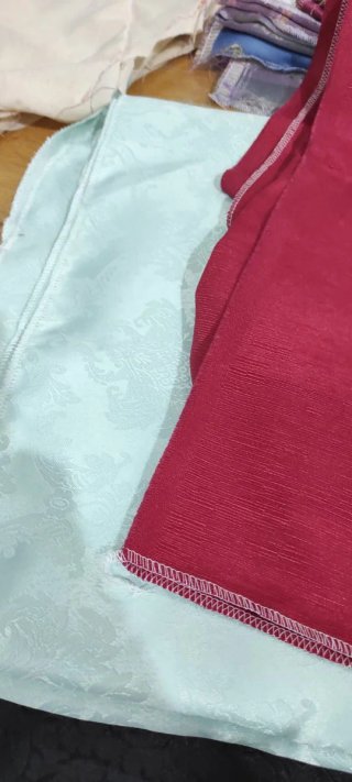 Retal otomán rojo Corpiño fallera