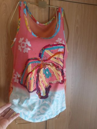 Camiseta S/M Mariposa Desigual algodón