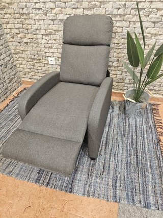 Sillón reclinable individual de tela