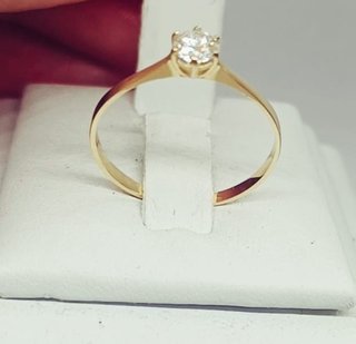 Anillo Diamante Natural y Oro 18k