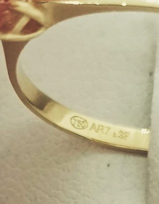 Anillo Diamante Natural y Oro 18k
