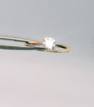 Anillo Diamante Natural y Oro 18k