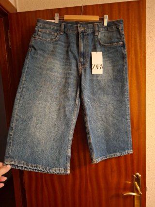 Bermuda Zara vaquera azul