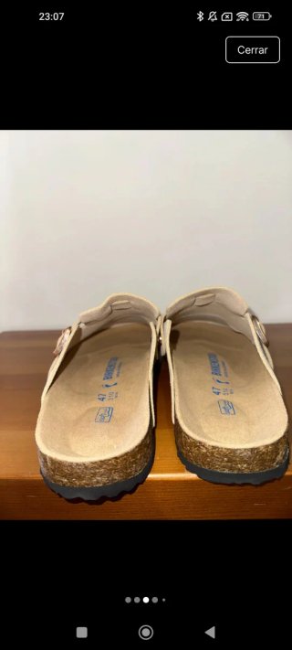 Birkenstock Beige Suede Mules Talla 46