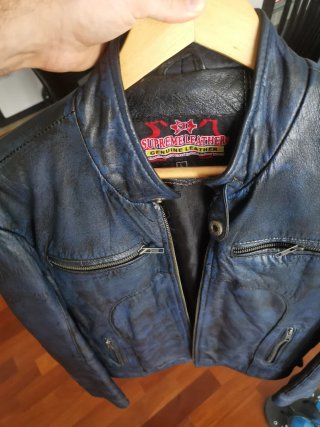 Chaqueta de Piel Supreme Leather Azul
