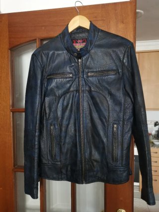 Chaqueta de Piel Supreme Leather Azul