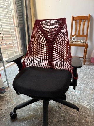 Silla Herman Miller Sayl Negra/Roja