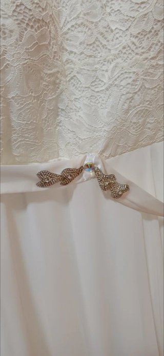 Vestido Novia Corto Encaje Talla XXXL