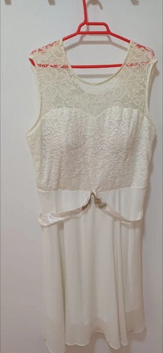 Vestido Novia Corto Encaje Talla XXXL