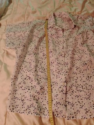 Blusa Vintage Manga Corta Estampada