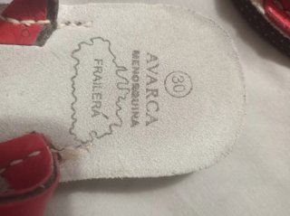 Alpargatas Avarca Menorquina Niños Talla 30