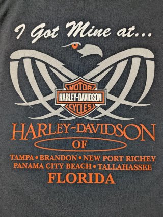 Harley Davidson Camiseta Negra Florida Vintage