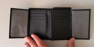 Cartera de Piel Color Negro