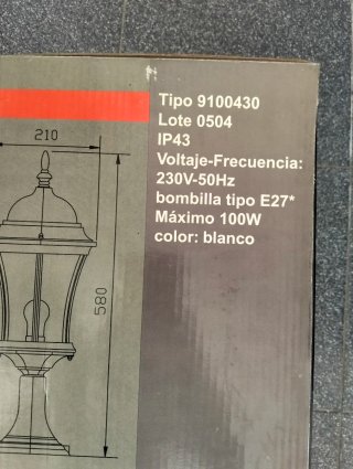 Lámpara Baliza Gran Siglo 6 caras cristal