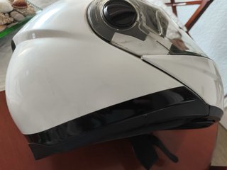 Casco modular Moto Shiro Adulto Blanco y Negro.