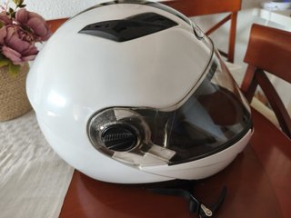 Casco modular Moto Shiro Adulto Blanco y Negro.