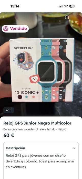 Reloj infantil con dibujos con Gps