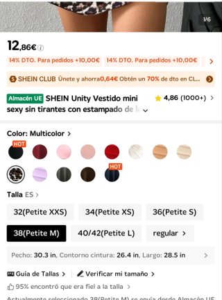 Vestido corto leopardo
