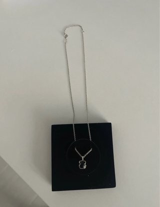 Collar Tous Oso Plata Negro