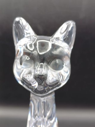 Figura gato cristal francés Sevres