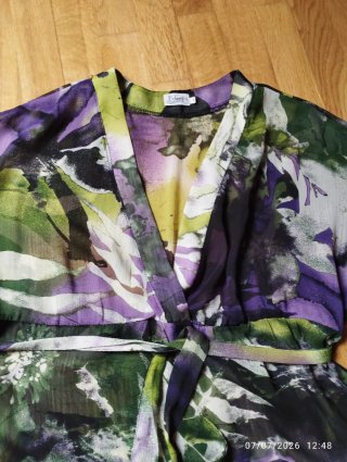 Blusón Kimono Gasa Estampado T.48