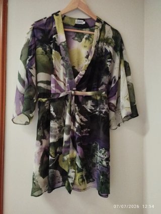 Blusón Kimono Gasa Estampado T.48