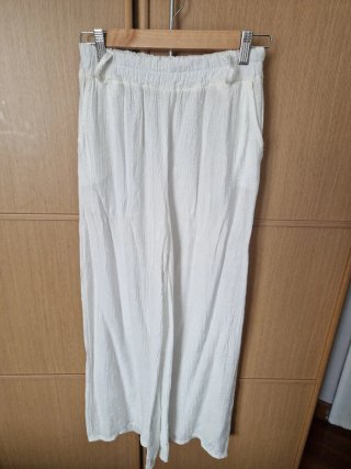 Pantalón blanco de tela