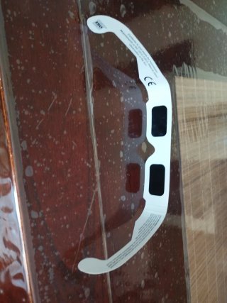 Gafas Eclipse Solar Azul y Blanco