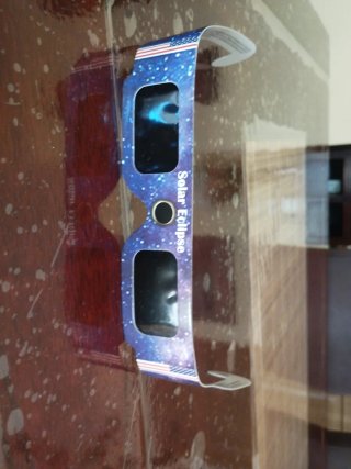 Gafas Eclipse Solar Azul y Blanco