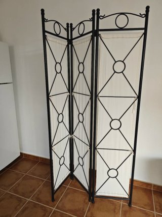 Paravan de hierro con tela