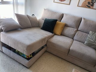 Sofá extensible beige