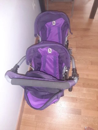 Carrito de juguete doble morado