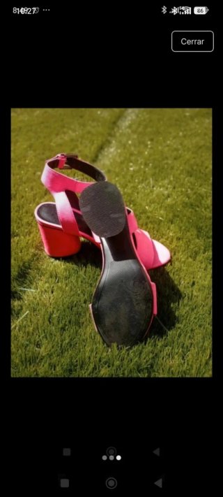 Sandalias pulsera fucsia tacón