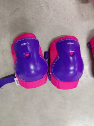 Patines en línea ajustables rosas y azules