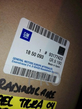 Radiador aire opel tigra corsa combo nuevo
