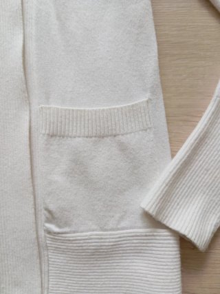Chaqueta punto fino blanca talla única