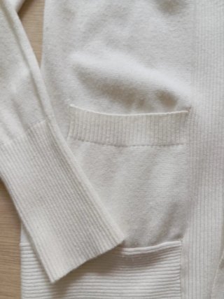 Chaqueta punto fino blanca talla única