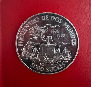 Moneda 5000 Sucres Ecuador 1991