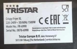 Airfryer Tristar Crispy Fryer XL