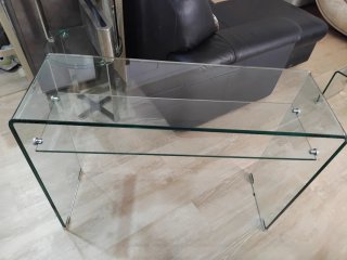 Conjunto de cristal curvado