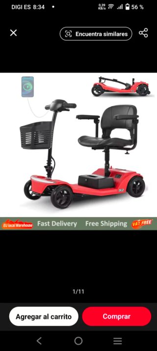Scooter eléctrico 4 ruedas nuevo