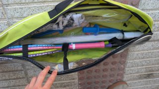 Set 6 raquetas badminton + red y volantes