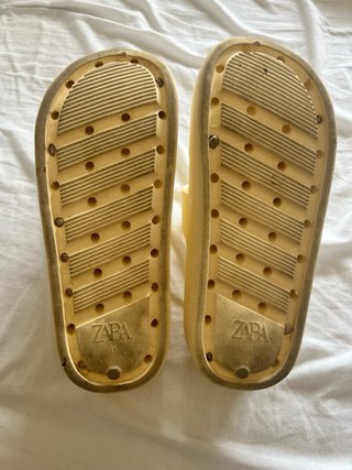Sandalias Zara Beige Tiras Engomada