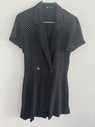 Zara Vestido falda pantalón lunares