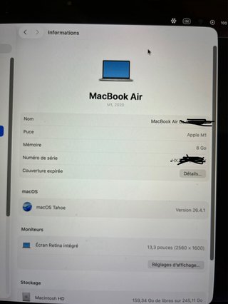 MacBook Air M1 2020 Gris Espacial