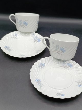 Set 2 Tazas Desayuno Haviland Limoges